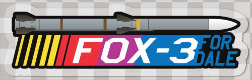 Fox-3 For Dale Sticker