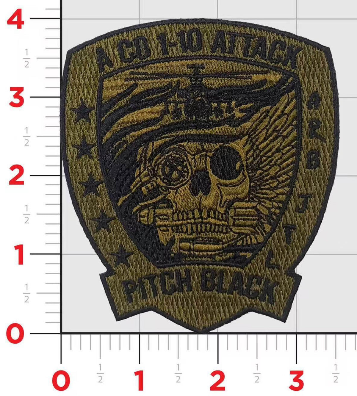 Official Alpha Company 1-10 Attack Pitch Black Patch