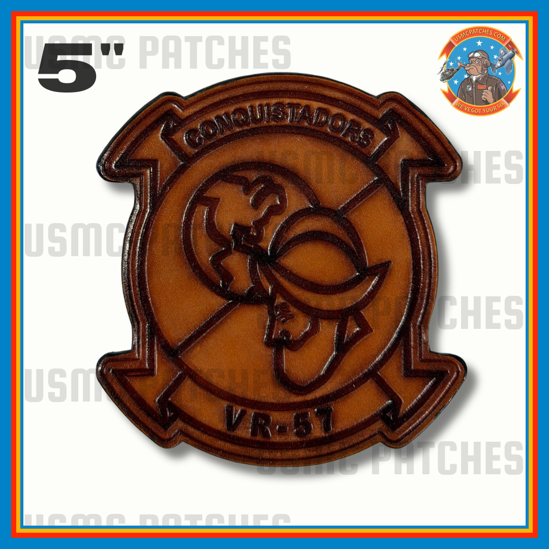 Officially Licensed US Navy VR-57 Conquistadors Squadron Leather Patch