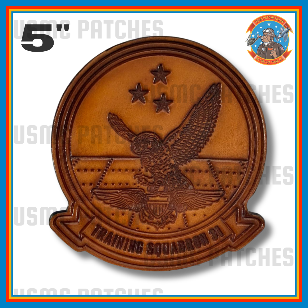 Officially Licensed US Navy VT-31 Wise Owls Leather Squadron Patch