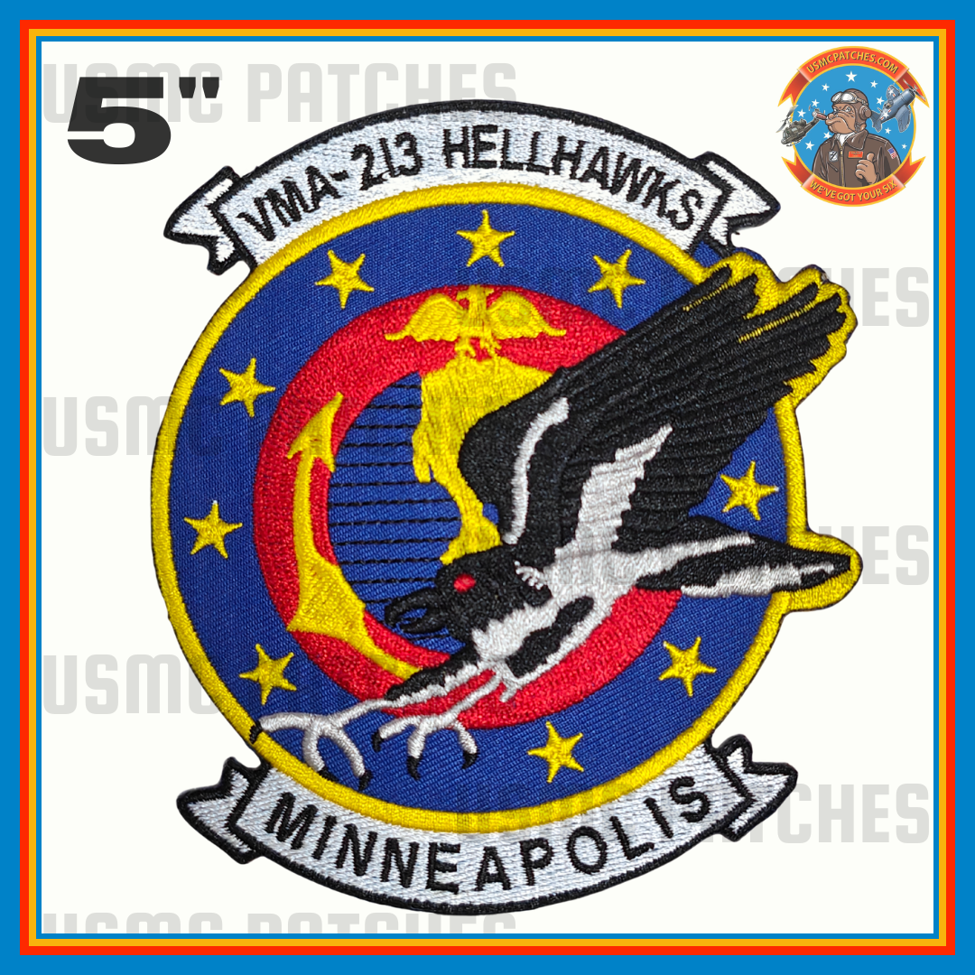 Officially Licensed USMC VMA-213 Hellhawks Minneapolis Squadron Patch