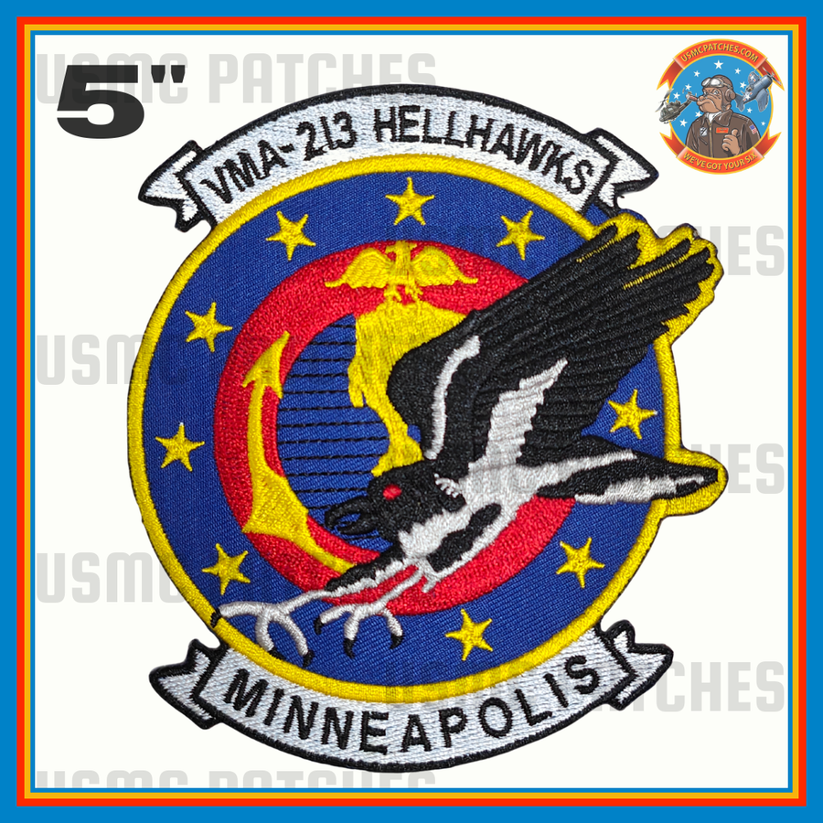 Officially Licensed USMC VMA-213 Hellhawks Minneapolis Squadron Patch