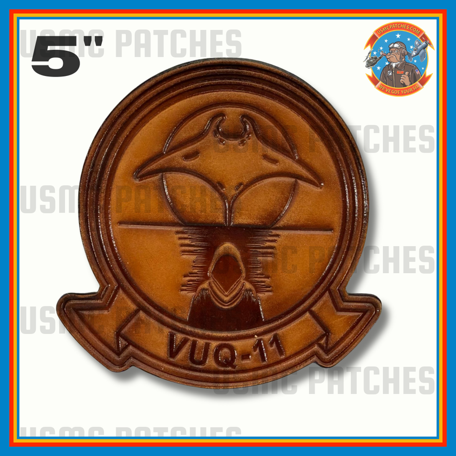 Officially Licensed US Navy VUQ-11 Manta Wraiths Squadron Leather Patch