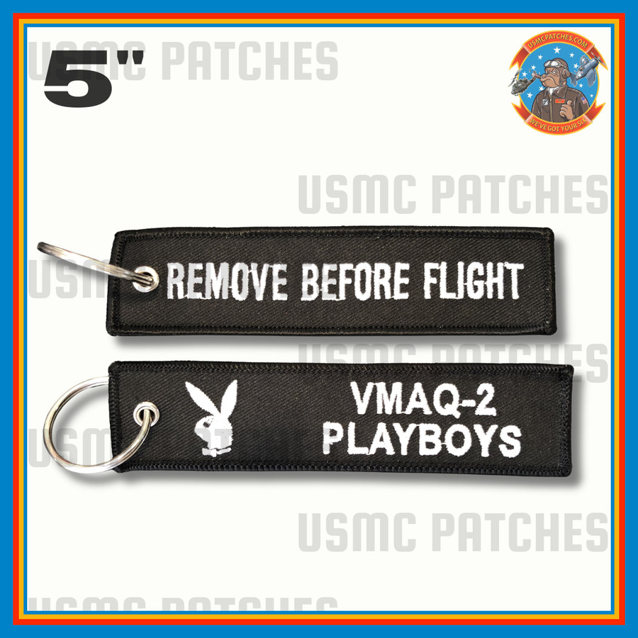 VMAQ-2 Playboys REMOVE BEFORE FLIGHT Key Ring