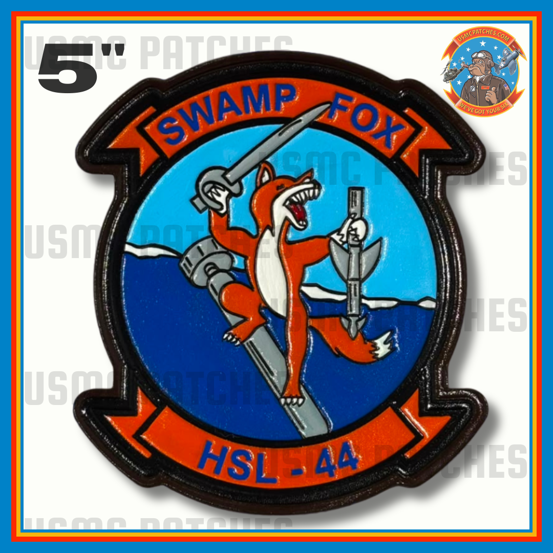 Officially Licensed US Navy HSL-44 Swamp Foxes Squadron Leather Patch
