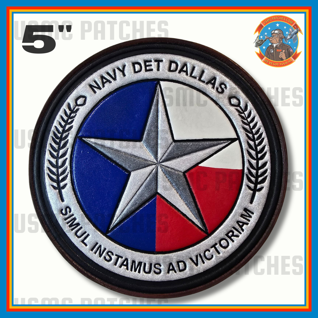 Officially Licensed US Navy Det Dallas Leather Patch