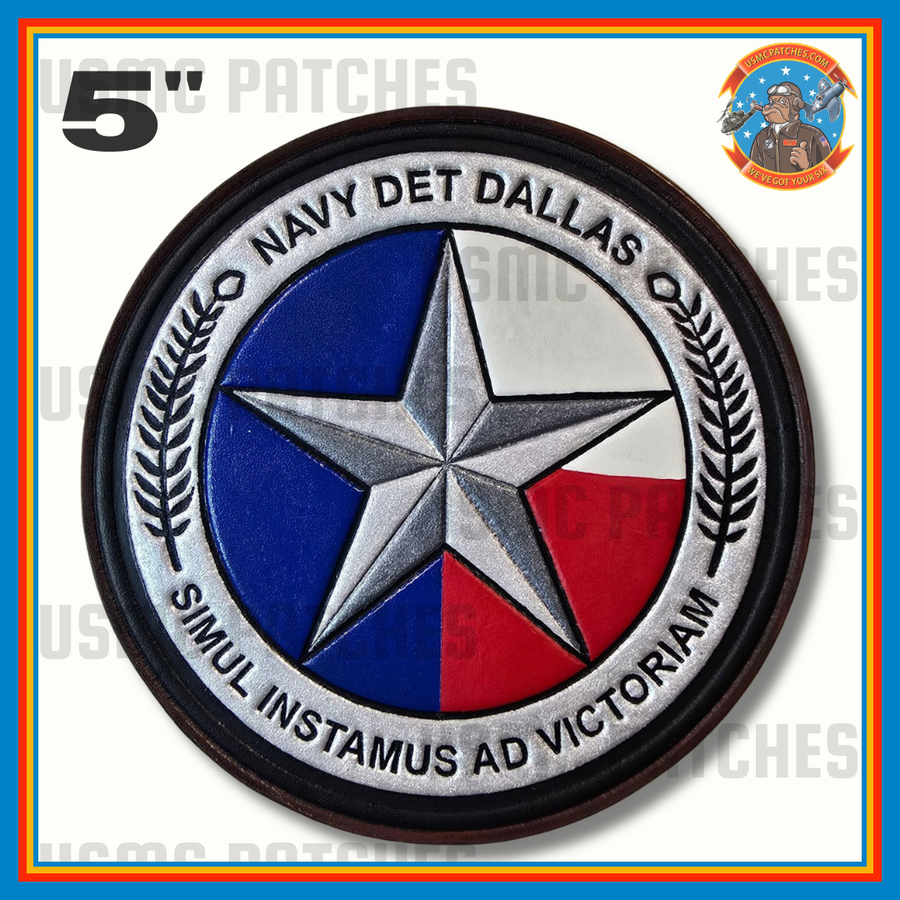 Officially Licensed US Navy Det Dallas Leather Patch
