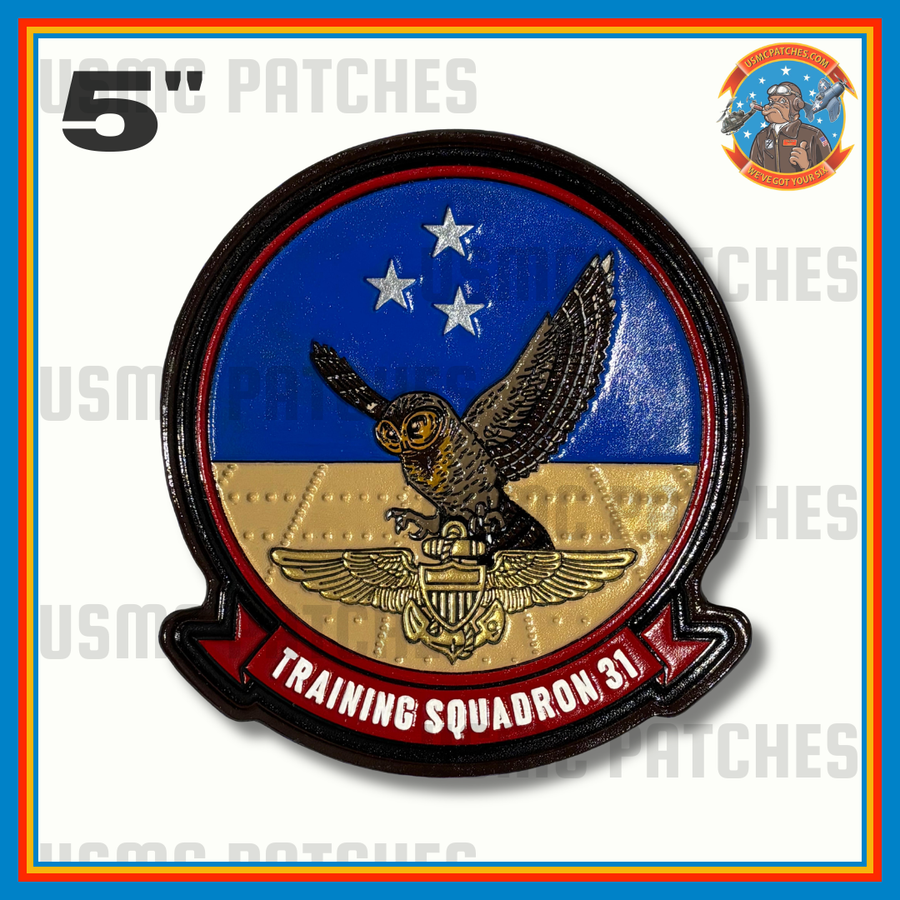 Officially Licensed US Navy VT-31 Wise Owls Leather Squadron Patch
