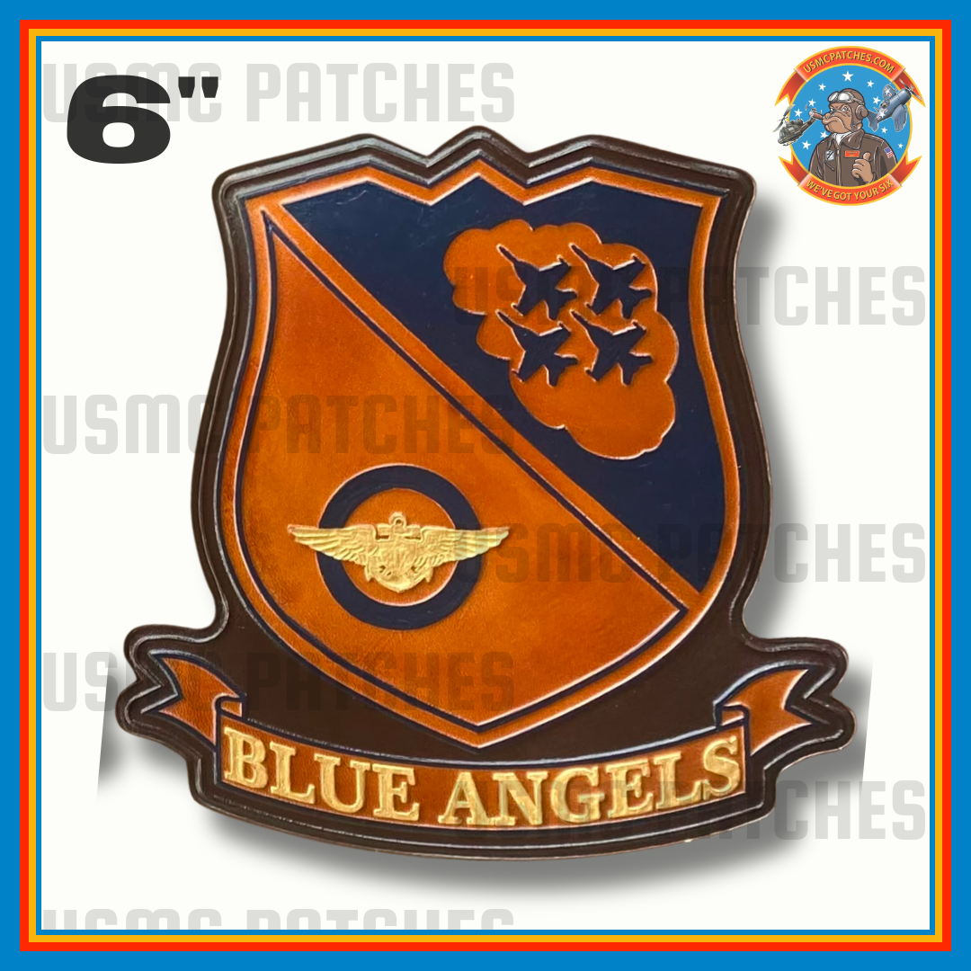 Officially Licensed US Navy Blue Angels Squadron Leather Patch