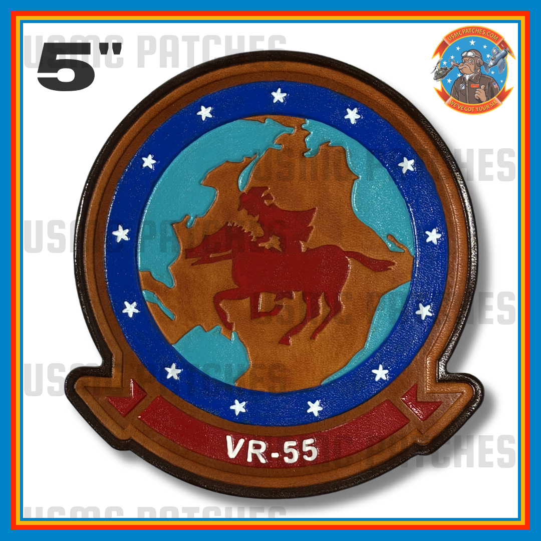 Officially Licensed US Navy VR-55 Minutemen Squadron Leather Throwback Patch