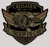 Official C Troop 1-6 Cavalry Crusaders Sticker