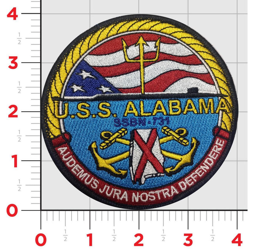 Officially Licensed US Navy SSBN-73 USS Alabama Patch