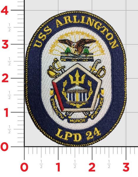 Officially Licensed US Navy USS Arlington LPD-24 Patch