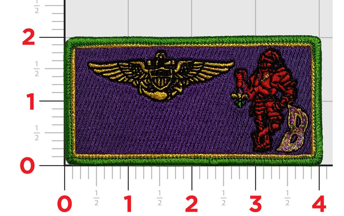 Official VT-3 Red Knights Mardi Gras Patches and Name Tags