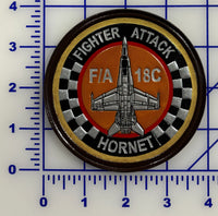 Official VMFA-312 Checkerboards F-18C Hornet Leather Shoulder Patch