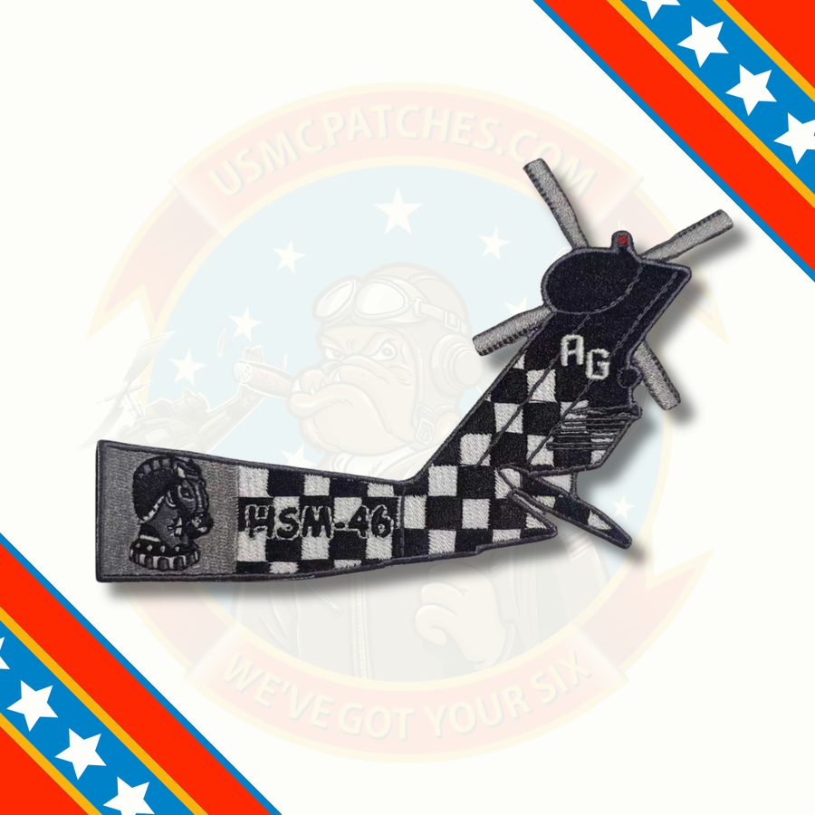 Official HSM-46 Grandmasters H-60 Seahawk Tail Flash Patch