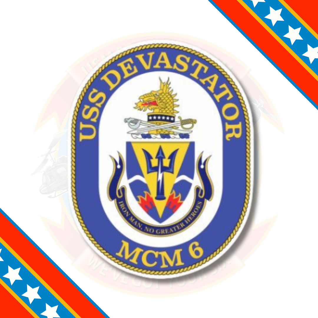 Officially Licensed US Navy USS Devastator MCM-6 Sticker