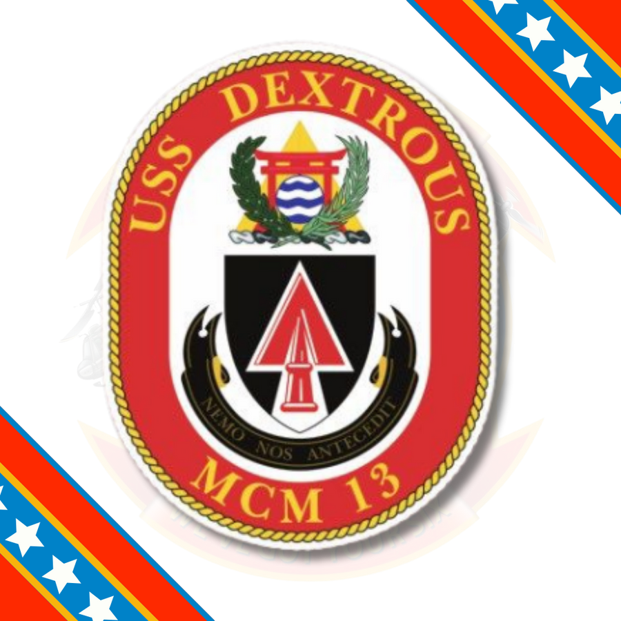 Officially Licensed US Navy USS Dextrous MCM-13 Sticker