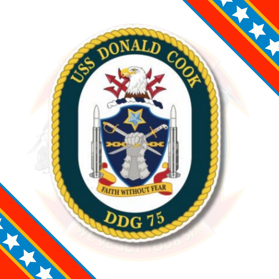 Officially Licensed US Navy USS Donald Cook DDG-75 Sticker