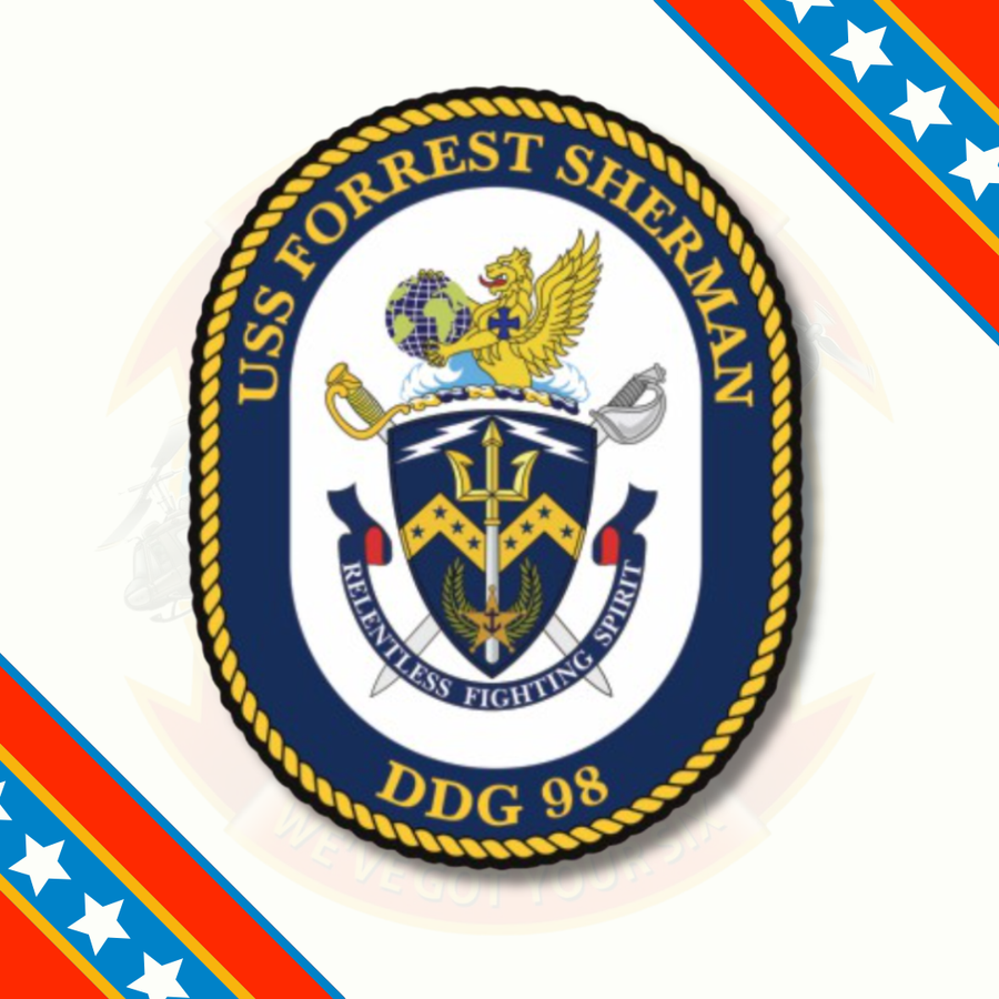 Officially Licensed US Navy USS Forrest Sherman DDG-98 Sticker