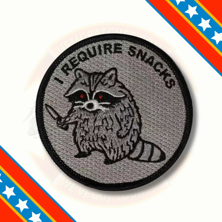 I Require Snacks Raccoon Patch