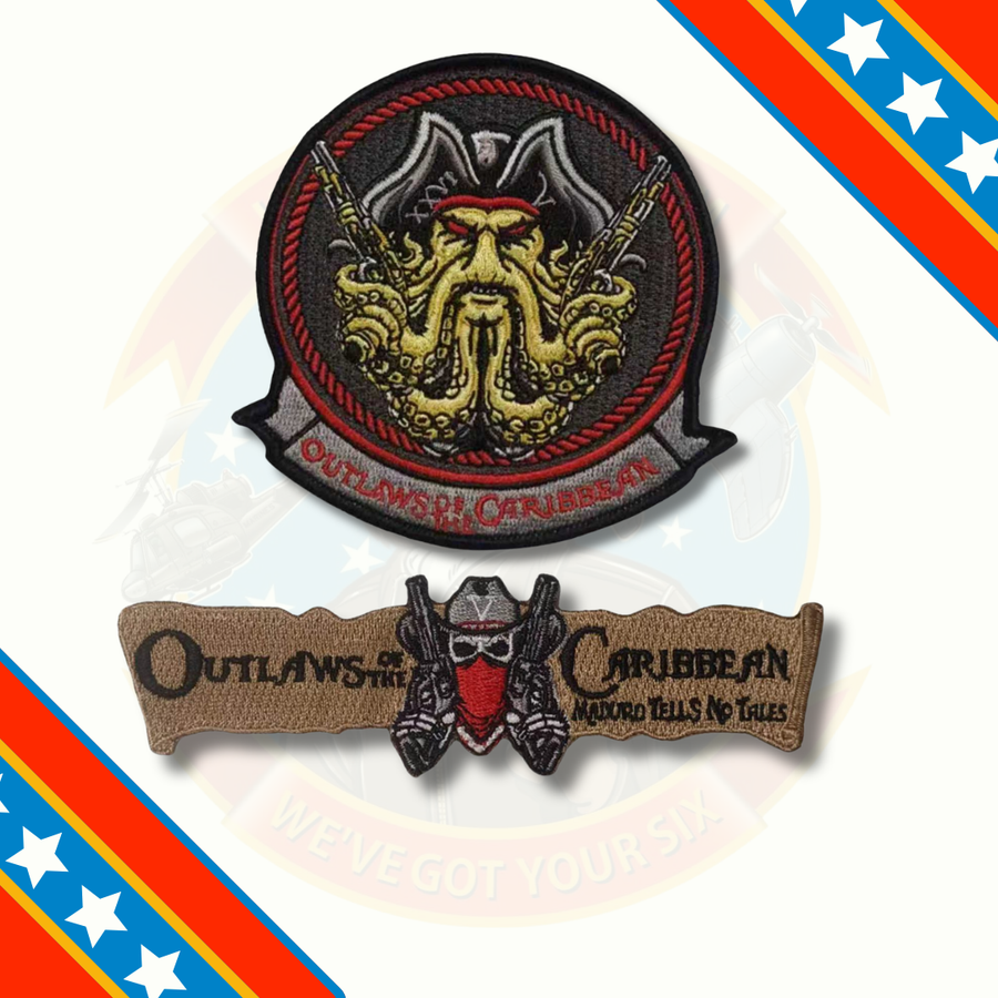 Official HSC-26 Chargers Outlaws of the Caribbean Patches