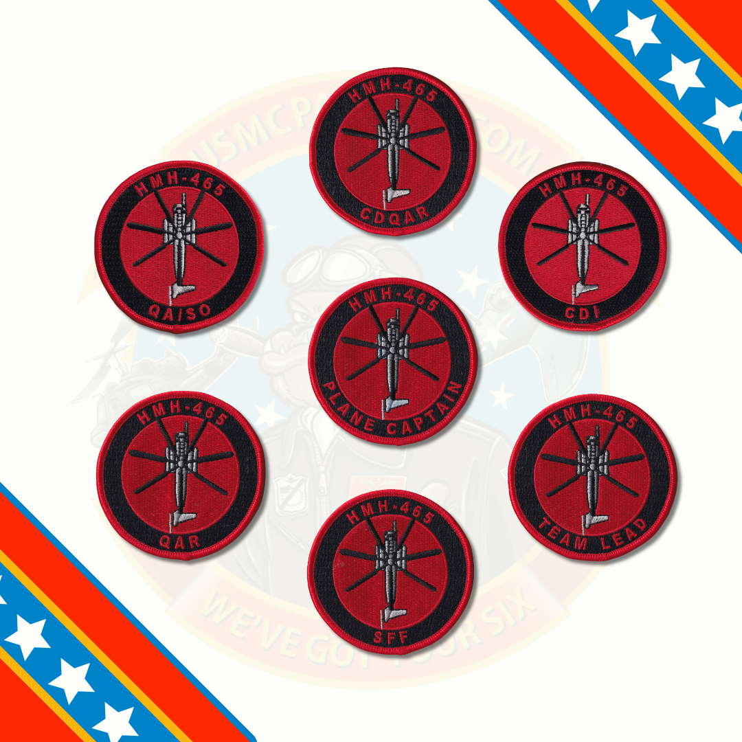 Official HMH-465 Warhorse CH-53 Flightline Qual Patches