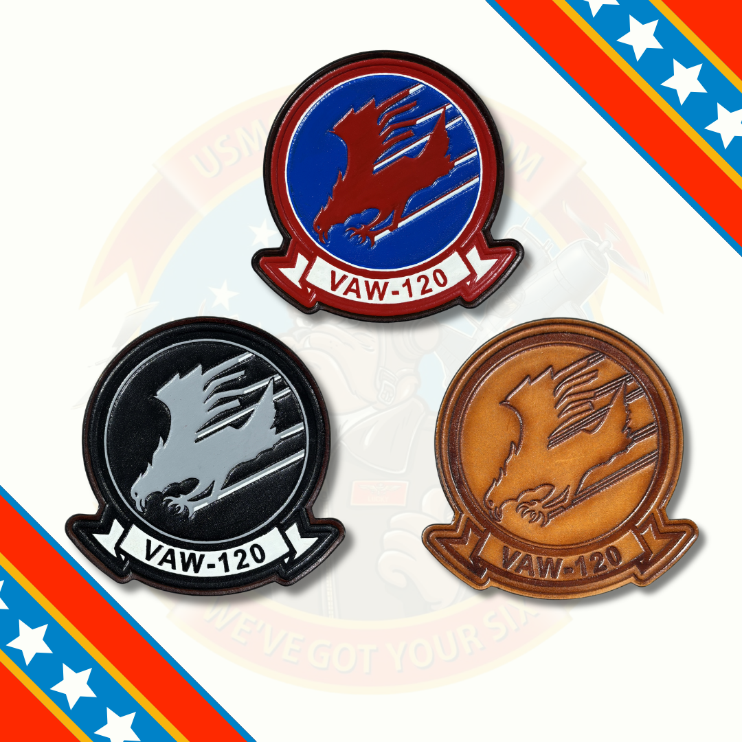 Officially Licensed US Navy VAW-120 Greyhawks Leather Patch