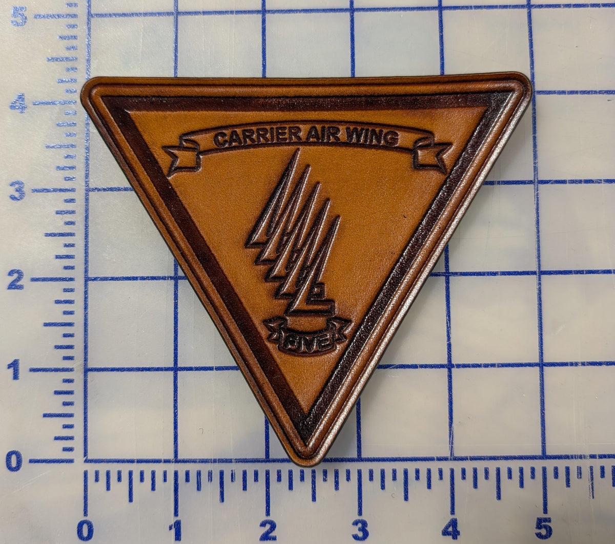 Officially Licensed Carrier Air Wing CVW-5 Hand Painted Leather Patch