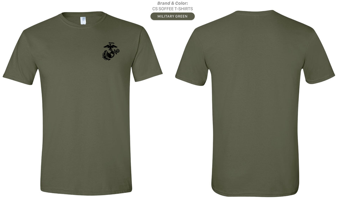 Officially Licensed USMC T-shirt / Silkie Short (Sold Separately or as Set)