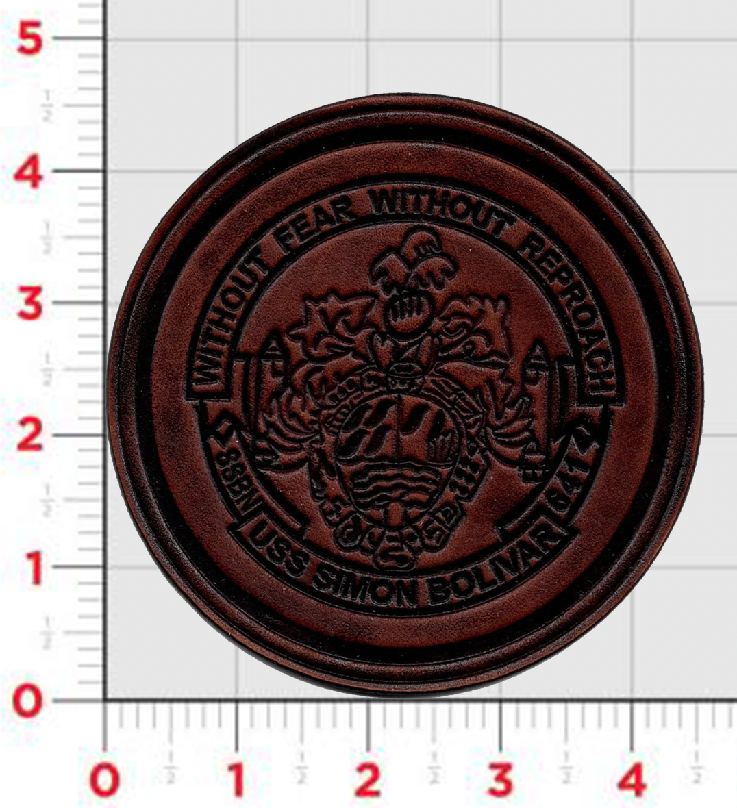 Officially Licensed SSBN-841 USS Simon Bolivar Leather Patch