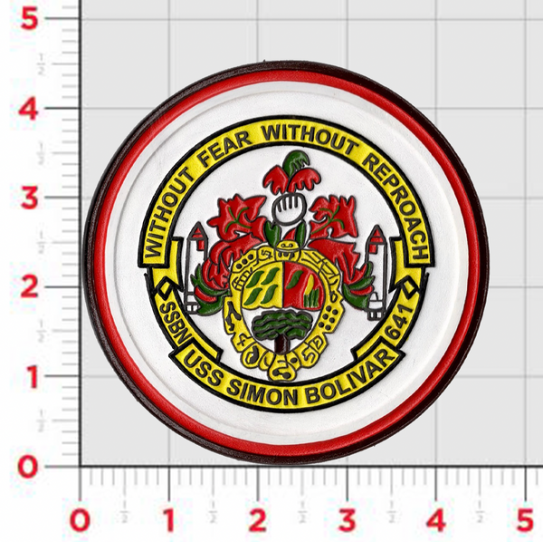 Officially Licensed SSBN-841 USS Simon Bolivar Leather Patch