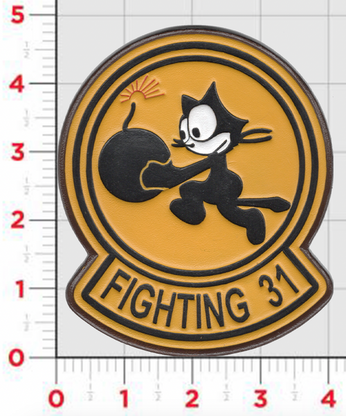 Officially Licensed US Navy VF/VFA-31 Tomcatters Squadron Leather Patch