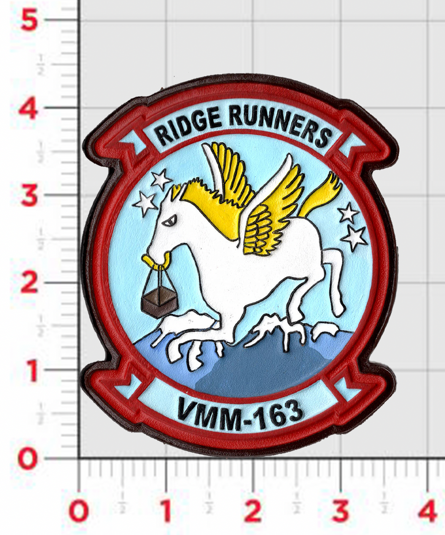 Officially Licensed VMM-163 Ridge Runners Throwback Leather Patch