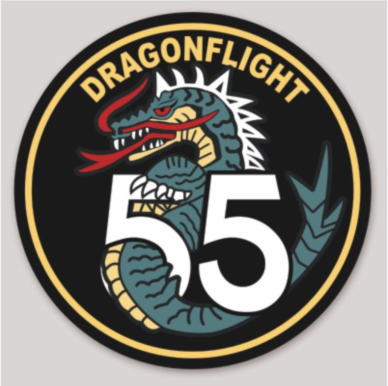 US Army Dragon Flight 55 Sticker