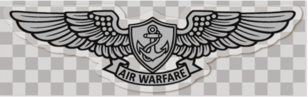 Official US Navy EAWS Enlisted Aviation Warfare Specialist Wings Decal