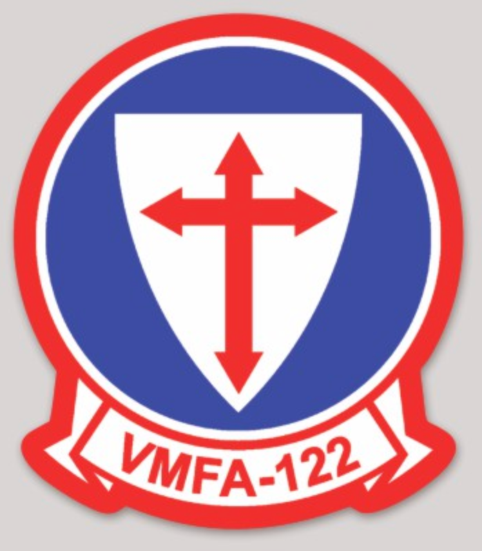 Officially Licensed USMC VMFA-122 Crusaders Sticker