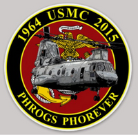 Officially Licensed USMC CH-46 Phrog Commemorative Sticker