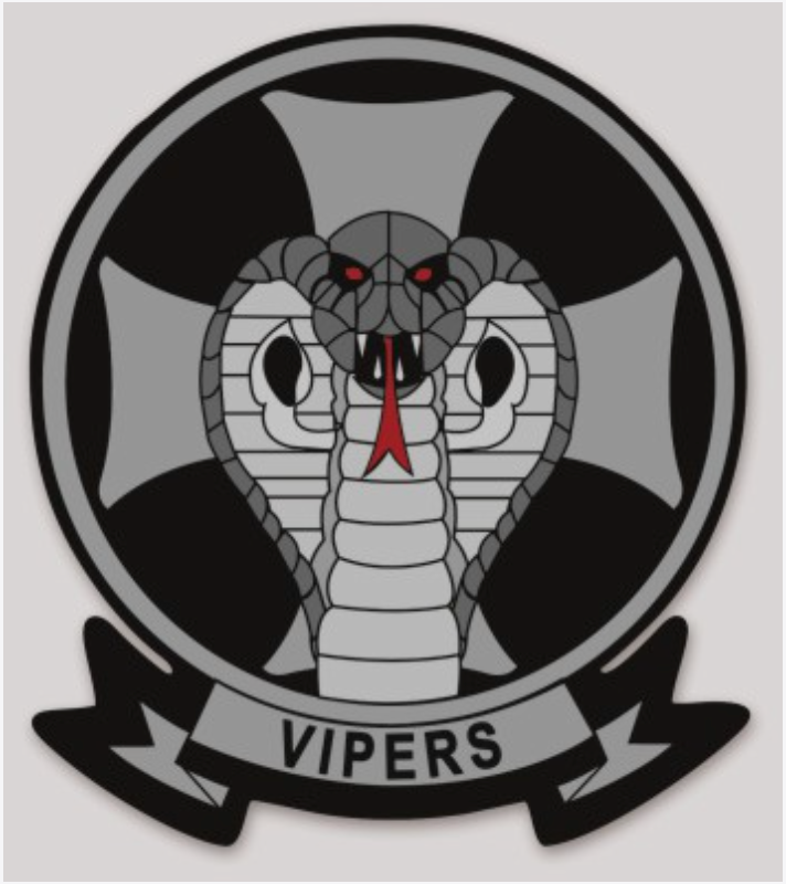 Officially Licensed USMC HMLA-169 Black & Gray Sticker