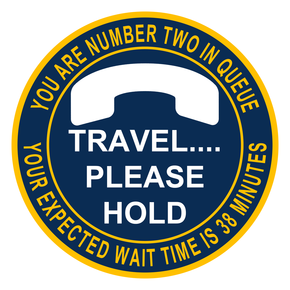 Travel...Please Hold Patch & Sticker combo