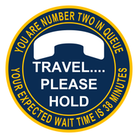 Travel...Please Hold Patch & Sticker combo