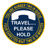 Travel...Please Hold Patch & Sticker combo