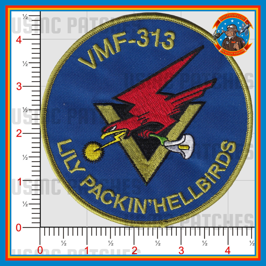 Officially Licensed USMC VMF-313 Lilly Packin' Hellbirds Patch