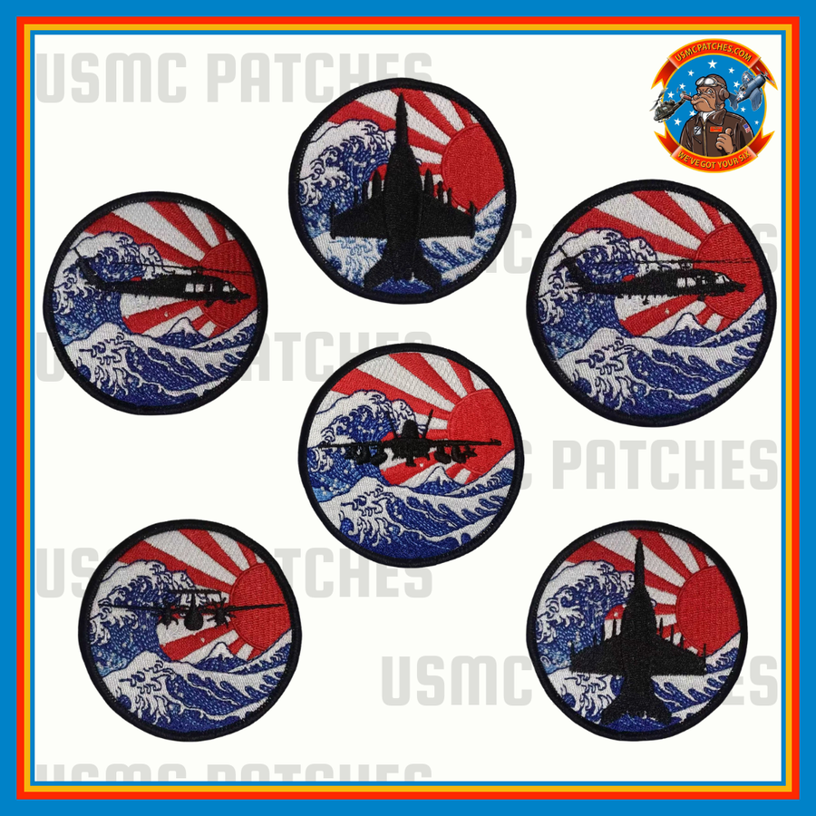 Great Wave Japan Aircraft Shoulder Patches