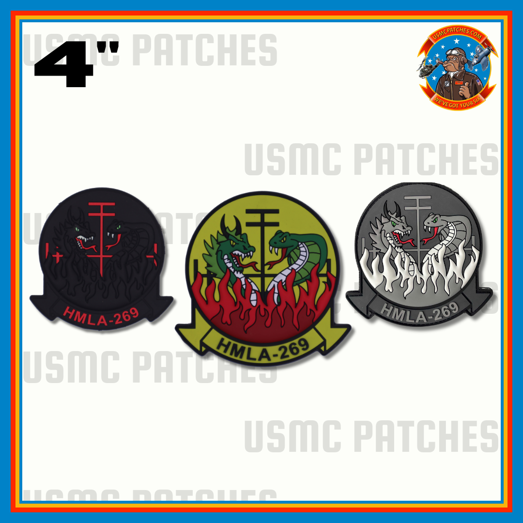 Officially Licensed HMLA-269 Gunrunners PVC Squadron Patches