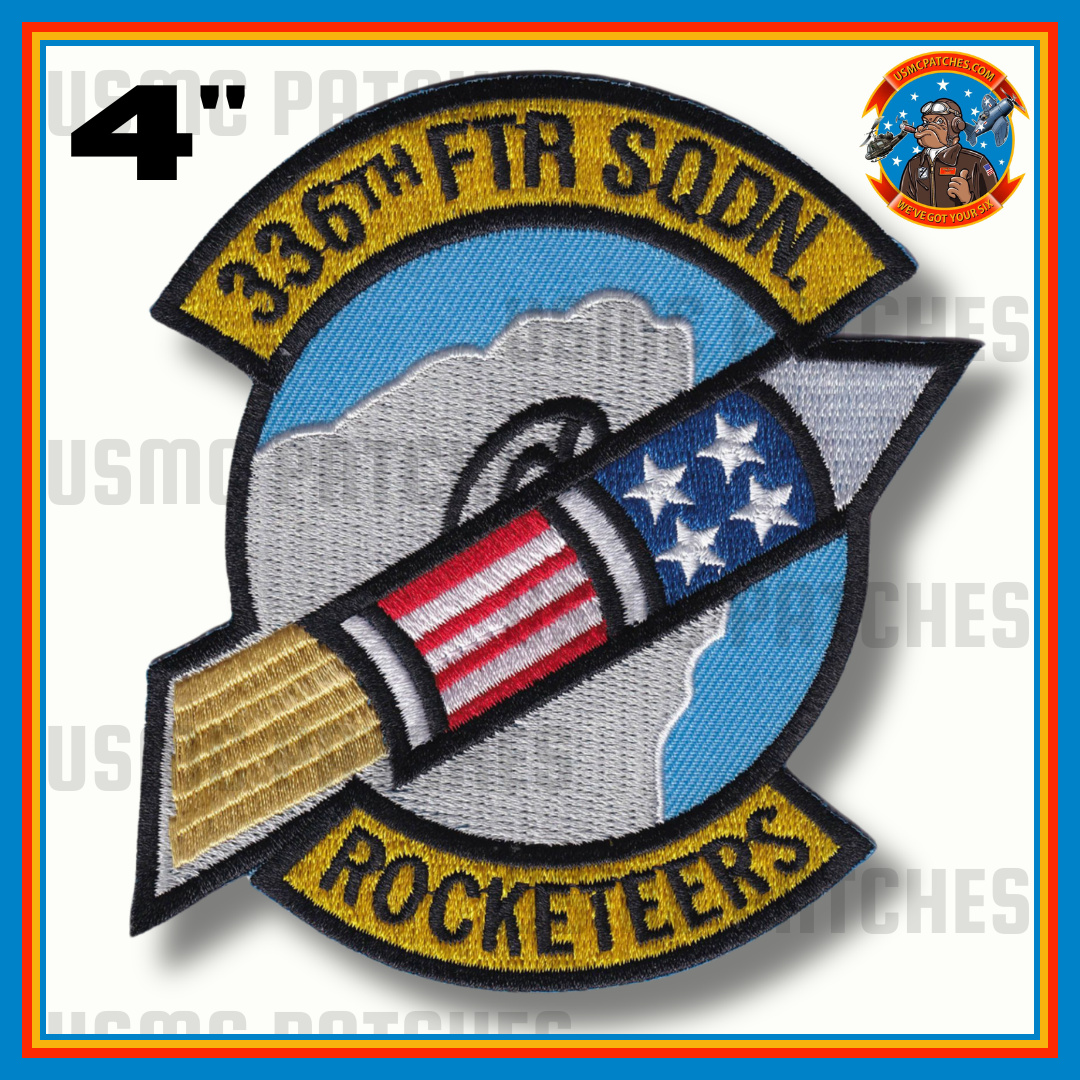 USAF 336th Fighter Squadron Rocketeers Patch