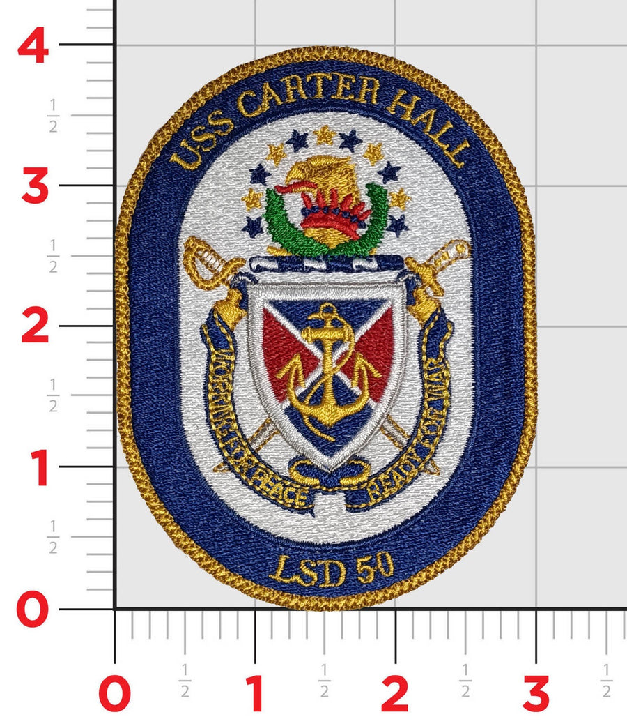 Officially Licensed USS Carter Hall LSD-50 Patch (H)