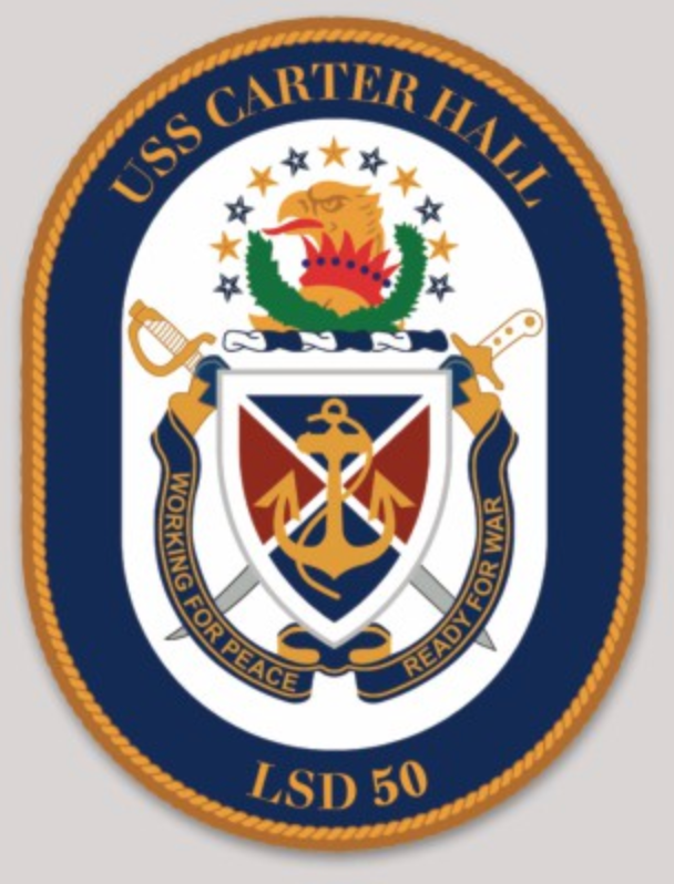 Officially Licensed US Navy USS Carter Hall LSD-50 Sticker (H)