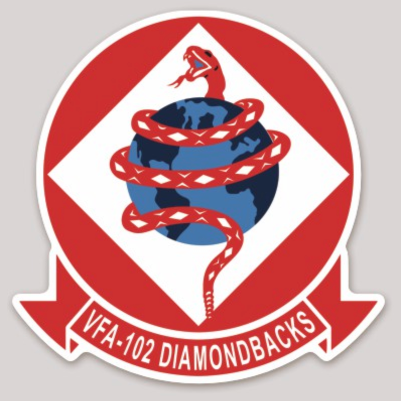 Officially Licensed US Navy VFA-102 Diamondbacks Squadron Sticker