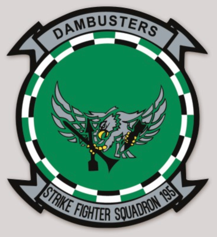 Officially Licensed US Navy VFA-195 Dambusters Squadron Sticker